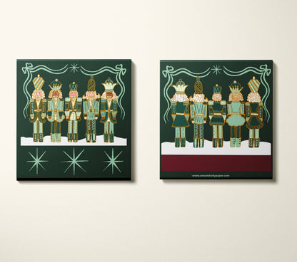 Green Nutcracker Printed 10 Stem Matchbooks