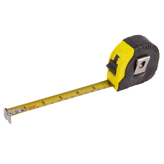 Yellow 5m x 18mm Retractable Tape Measure with Cover