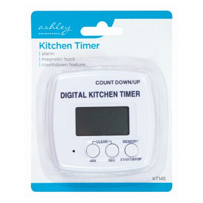 Magnetic Digital Kitchen Timer - White
