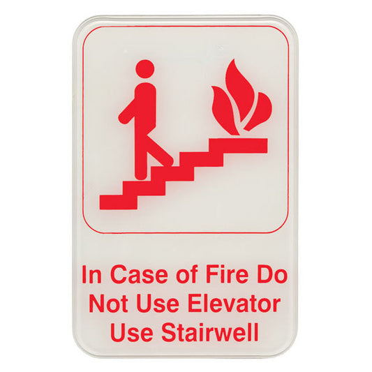In Case of Fire Do Not Use Elevator Sign- 6 x 9
